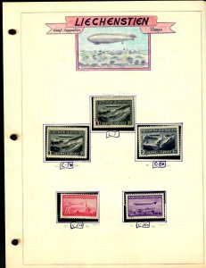 ZP Mounted Scene Page Graf Zeppelin C-7 U. C-7-8 M.H. O.G. C-15-16 M.H. O.G.