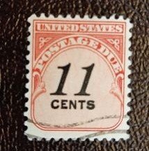 US Scott # J102; used 11c Postage Due from 1978; F/VF centering