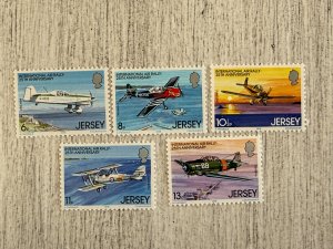Jersey #208-212 MNH, 25th International Air Rally, 2024 SCV $1.35