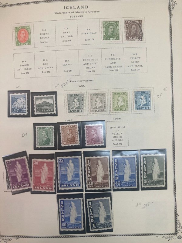 KAPPYSTAMPS ICELAND VERY NICE COLLECTION OF 100'S INCLUDING BETTER J49