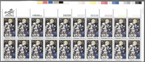 US 1842 - MNH Plate Block of 20, Christmas.  FREE SHIPPING!!