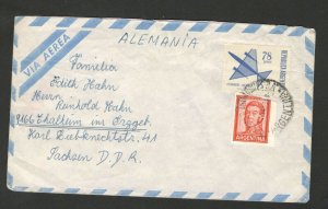 ARGENTINA TO DDR -GERMANY - AIRMAIL LETTER-PLANE-FAMOUS -1969.