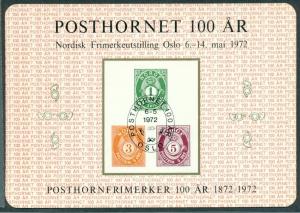 NORWAY 1972 “POSTHORNET 100AR”,