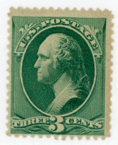 USA 1882⭐3¢ Washington ⭐ Green ⭐Scott # 207 ⭐ MNH A823