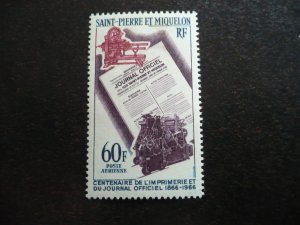 Stamps - St Pierre Miquelon - Scott# C34 - Mint Hinged Set of 1 Stamp