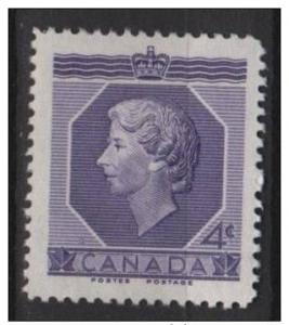 Canada 1953  Scott  330 MH - 4c, Coronation, QE II