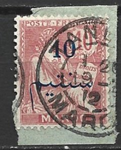 COLLECTION LOT 14792 FRENCH MOROCCO #42 PROTECTORAT FRANCAIS OMITTED 1914