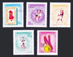 Albania Basketball Championship 5v 1965 MNH SC#892-896 SG#978-982