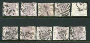 GREAT BRITAIN SCOTT# 100 USED LOT OF 10 STAMPS CAT VALUE $775 AS SHOWN