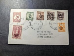 1946 Australia BCOF Overprints Full Stamp Set Cover to Halloran Hill