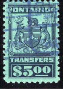 OST35, van Dam, Ontario Stock Transfer Tax, $5, Used, 193640 Transfers, Canada
