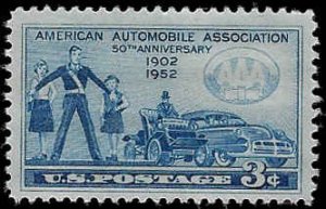 U.S. #1007 MNH; 3c American Automobile Association (1952) (2)