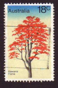 Australia 1978 Sc#677 18c Illawarra Flame Tree 1978  USED-Fine-NH.