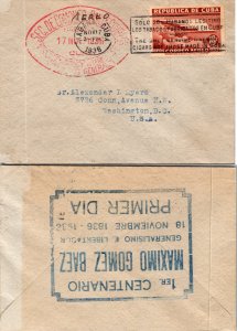 1936 Cuba Slogan to United States Pre-First Day Cachet ( Postal History ), 1936