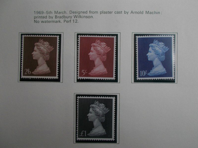 1969 Machin High Values (SG 787-790) 2/6 to £1 in Superb U/M Condition Cat £10