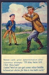 POSTAL HISTORY -  GOLF Scottish golfer Caddy POSTCARD