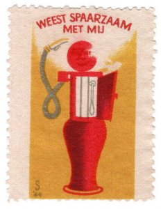 (I.B) Netherlands Cinderella : Petrol Ration Label (1944)