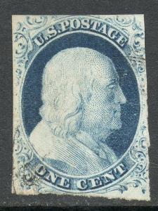 US Scott #9 VF With Very Light Cancel, Sound Type IV Stamp