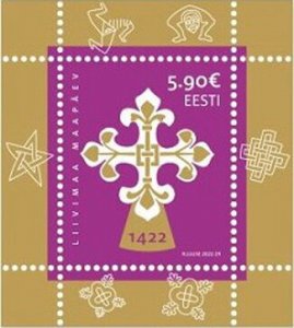 Estonia 2022 MNH Stamps Souvenir Sheet Scott 992 Parliament Law Wooden Cross