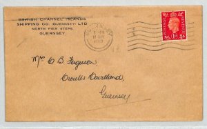 GB KGVI WW2 Channel Islands 1940 GUERNSEY Cover *Shipping Company* Imprint XE94