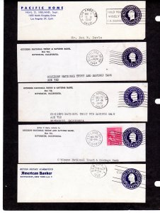 US, Cut Squares with date Stamps, Lot of 10 used cut squares.  Lot 230810 -13