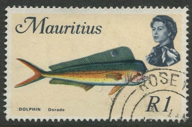 Mauritius -Scott 353 - Fish Definitive Issue -1969 - FU - Single 1r Stamp