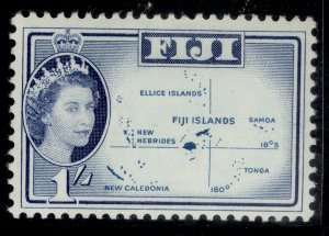 FIJI QEII SG306, 1s light blue & blue, LH MINT.