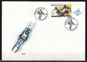 Slovakia, Scott cat. 493. Torino Olympics issue on a First day cover. ^