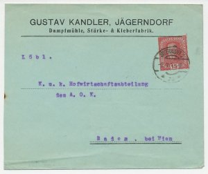 Postal stationery Austria ( 1918 ) Steam mill - Starch- Glue factory