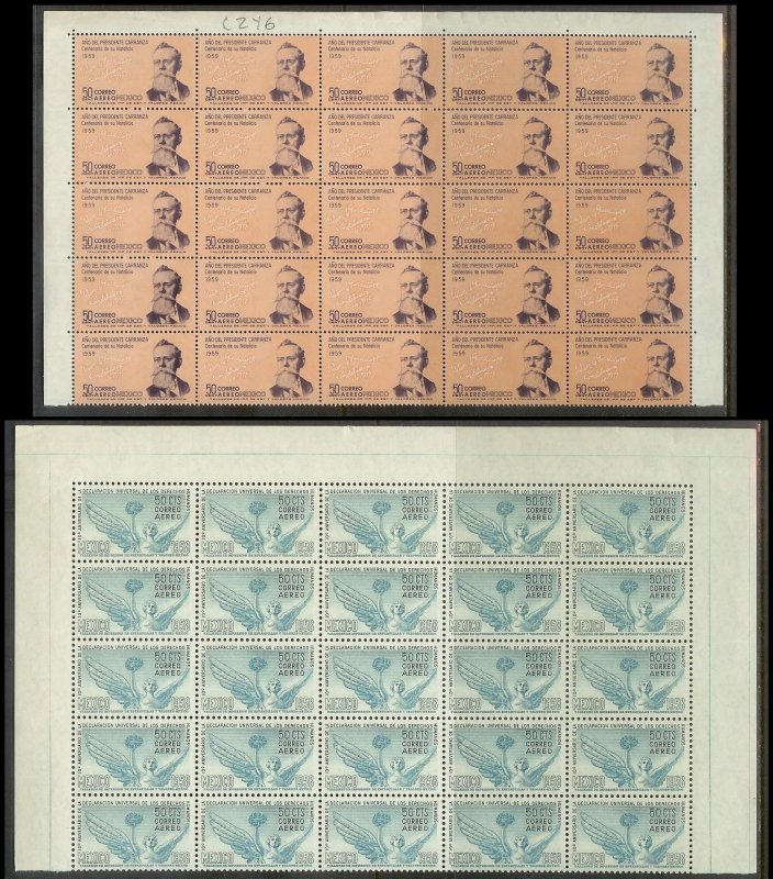 MEXICO (189) Partial Sheets 4350+ Stamps All Mint Never Hinged Huge selection!