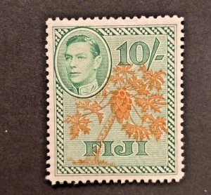 Fiji: 1938, King George VI 10/- definitive, Mint Lightly Hinged