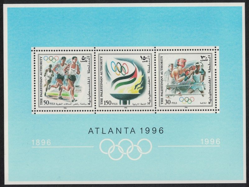 Palestine Boxing Olympic Games Atlanta MS 1996 MNH SG#MS83