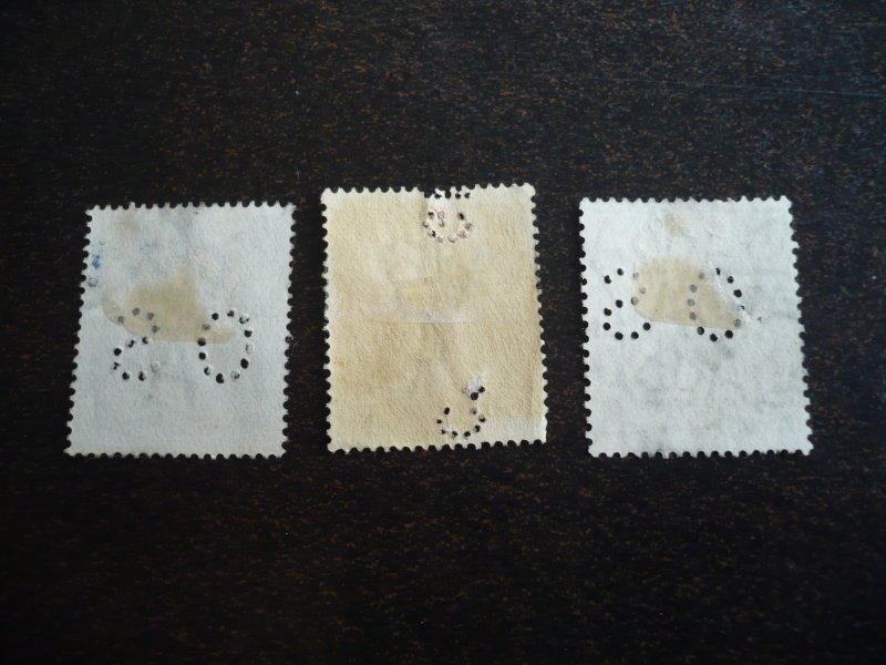 Stamps - Australia - Scott# 28, 34, 37 - Used Part Set of 3 Stamps