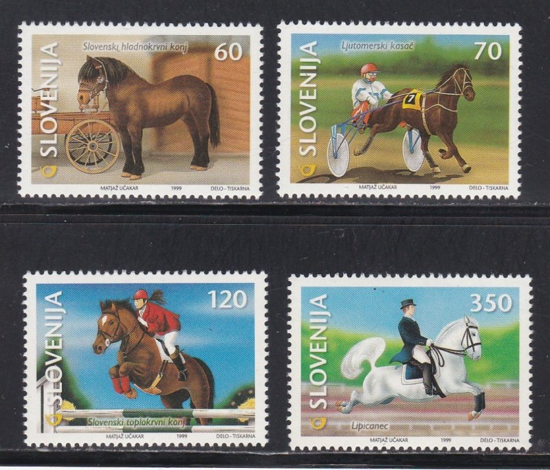 Slovenia # 353-356, Horses, NH, 1/2 Cat.