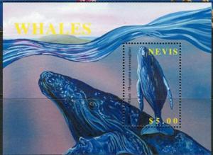 NEVIS SHEET MARINE LIFE WHALES