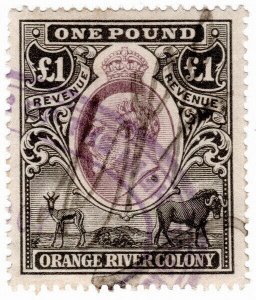 (I.B) Orange River Colony Revenue : Duty Stamp £1