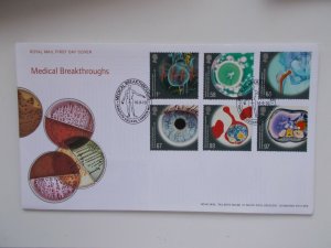 2010 Medical Breakthroughs Set of 6 on First Day Cover + Tavistock Square S/H/S