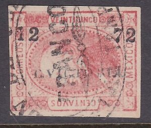 MEXICO 1872 25c imperf fine used ..........................................A2437