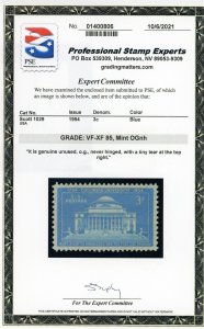 US Stamp #1029 Columbia University 3c - PSE CERT - VF-XF 85 - MNH - SMQ $10.00