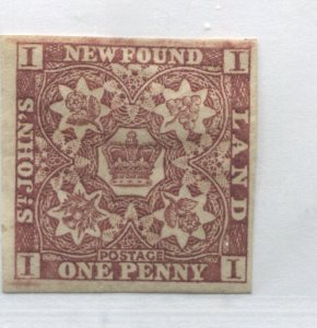 Newfoundland 1857 1d mint o.g. hinged