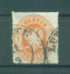 Germany State Lubeck sc# 9 used cat val $160.00