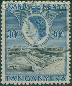 Kenya Uganda Tanganyika 1954 SG171 30c Owen Falls Dam QEII FU