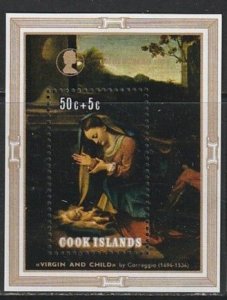 1974 Cook Islands - Sc B44 - MNH VF - 1 SS - Christmas