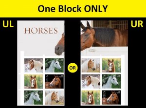US 5891a-5895a 5895c Horses imperf NDC plate block 6 MNH 2024