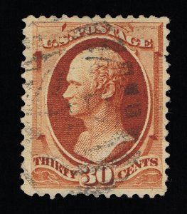 EXCELLENT GENUINE SCOTT #217 F-VF USED 1888 ABNC ORANGE BROWN HAMILTON #21552