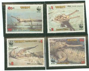 Bangladesh #340-343 Mint (NH) Single (Complete Set) (Wildlife) (Wwf)