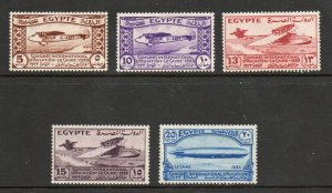 Egypt - Sc# 172 - 176 MH    w/ Zeppelin            -             Lot 0324172