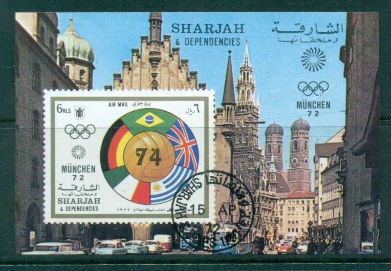 Sharjah 1972 Football, Soccer, Munich Olympics MS CTO