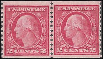 455 Mint,OG,NH... Line Pair... SCV $105.00