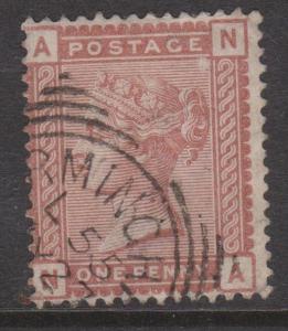 Great Britain 1880 QV 1d Brown Sc#79 Used Letters NA